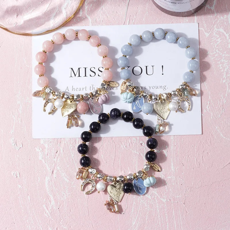 Women Bracelet Natural Jade Crystal Beads Charm Bracelet Lucky Bangle All-Match Elegant Girl Bracelet Jewelry