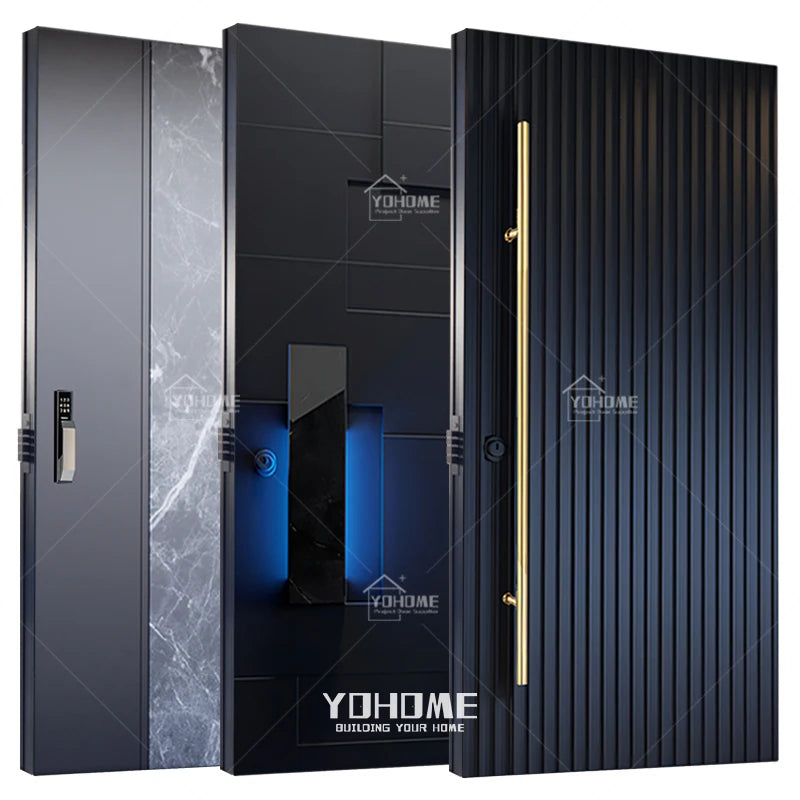 European Luxury Exterior Door and Electronic Locks for Homes Front Door With Frame Home Furniture Doors