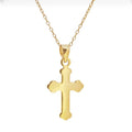 Couple Cross Pendant Necklace Trendy Simple Women Gold Silver Jesus Cross Necklace Male Prayer Necklace Religious Jewelry