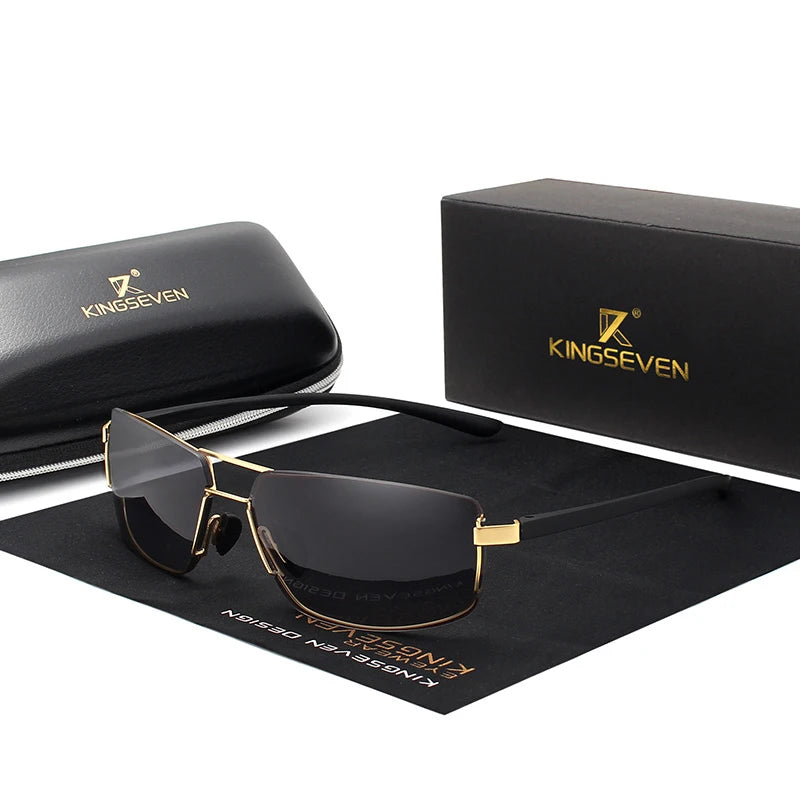 For Men's Women's Square Full Rim Aluminum Frame Polycarbonate Lenses UV400 Protection Fashion Polarized Sunglasses N7128