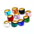Colorful Faceted Crystal PVD Gold Stainless Steel Statement Ring for Women Waterproof Hypoallergenic and No Fading Jewelry