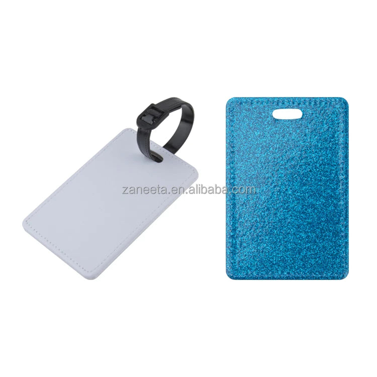 Custom Photo Plain PU Sublimation Luggage Name Tag