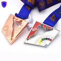 GCTF Taekwondo Medals Custom Shiny Silver Rose Gold Plating Medal Hollow Design Top Quality Double Sided Enamel 3d Medallions