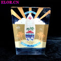 Elor Factory Customized Classical Rectangle Acrylic Trophies Awards for Marathon Competition Sports & Games Race Prize