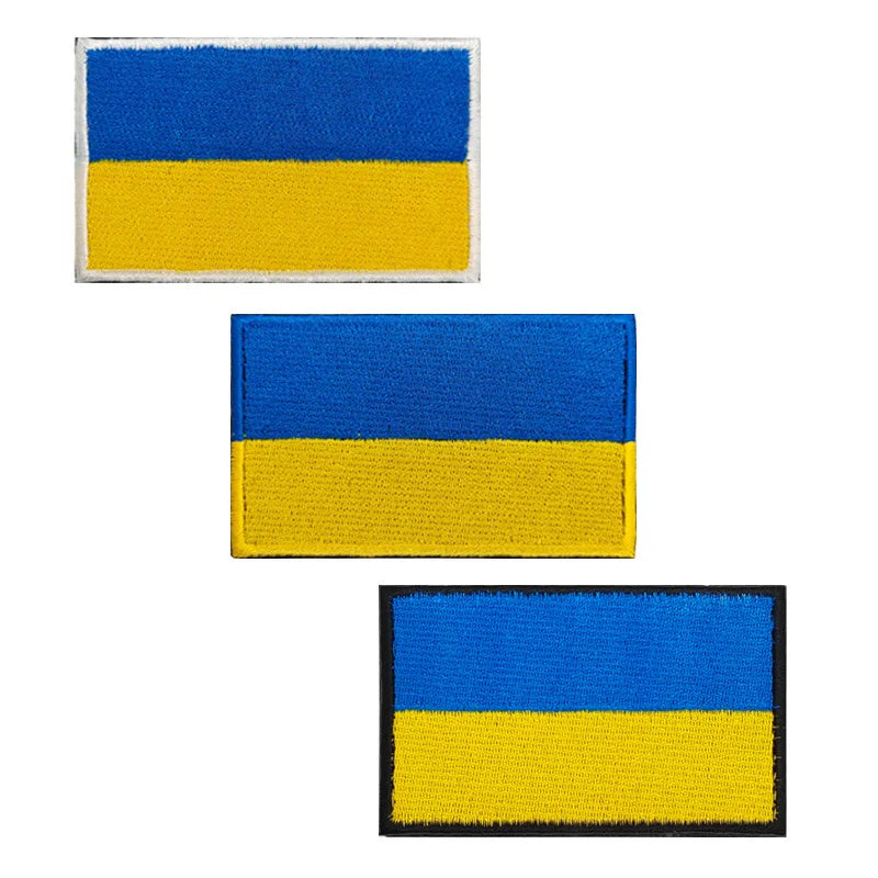 Ukraine Flag Embroidered Eco-friendly Nickel-Free Patch Fabric Backpack Decorative Cloth Iron on Badge