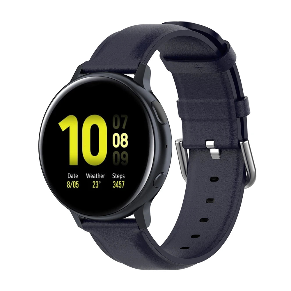 Universal 20mm Leather Watch Band for Samsung for Galaxy Active/Active 2 Fashion Strap
