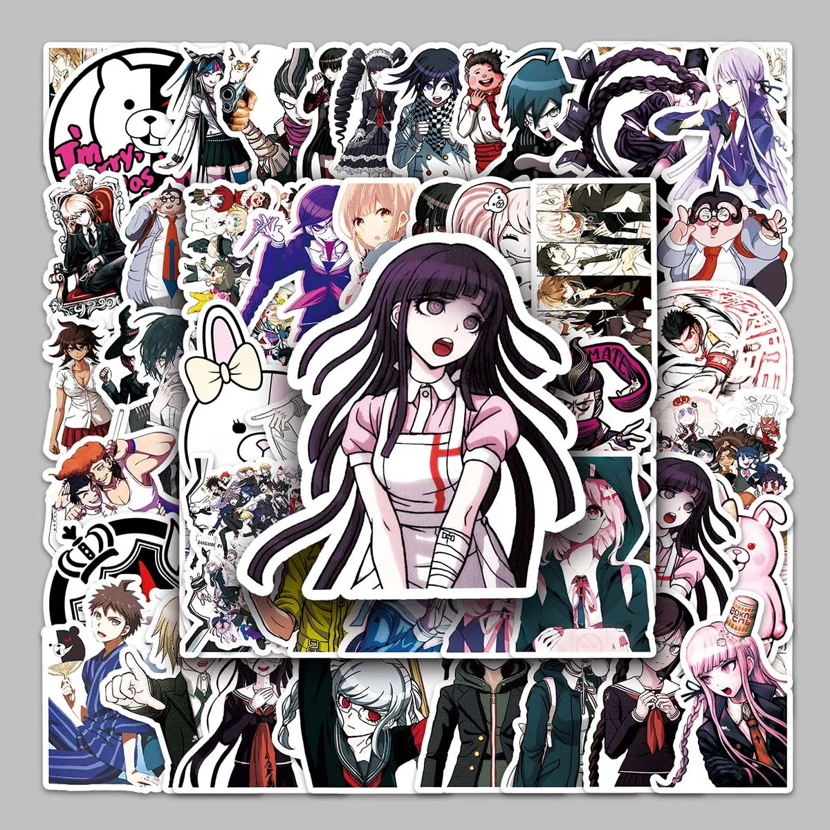 50PCSFactory Wholesale Cartoon Manga Peripheral Danganronpa: Trigger Happy Havoc Stickers Guitar Desktop Headset Stickers