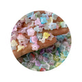 Creative New 500g Gradient Color Flower Bead 11MM Mixed Acrylic Bell Floral Beads With Center Hole for Jewelry Making