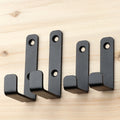 Towel Hooks Heavy Duty Black Wall Thick Pure Metal Screws Hole Installation Hook Heavy Duty Black Wall Hooks