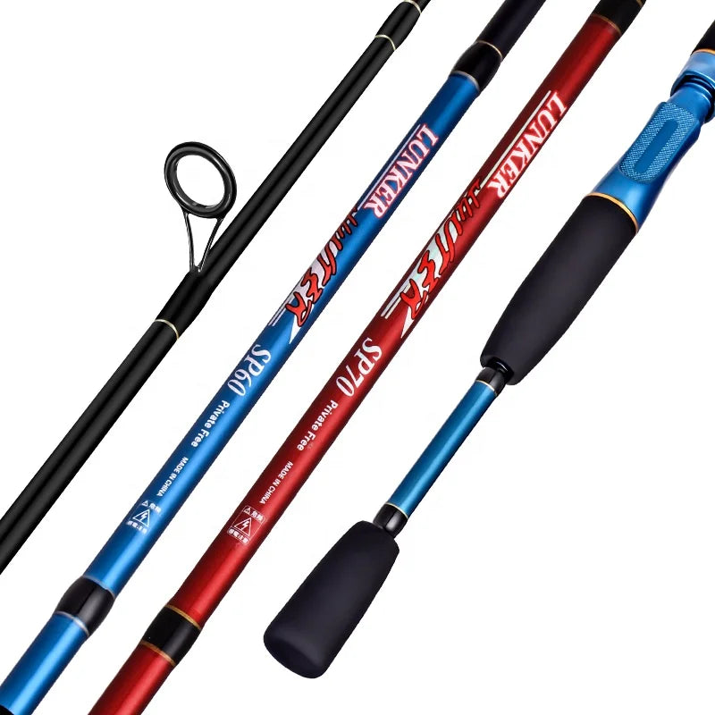 1.8m2.1m Wholesale Best Selling Fiberglass Fishing Rod 2 Section China Casting Spinning Fishing Rod