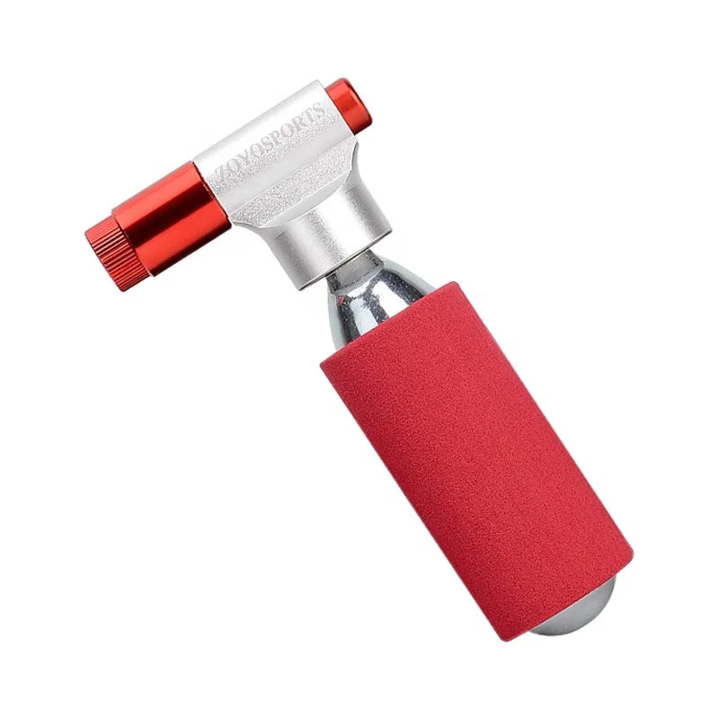 ZOYOSPORTS Mini CO2 Inflator Portable Bicycle Tire Pump for Road and Mountain Bikes - No CO2 Cartridges Included