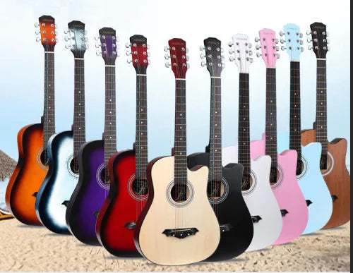 Wholesale Cheap Price Novice Beginner Students Practice Instrument 38 Inch Folk Guitar Acoustic Guitar MegaBDM