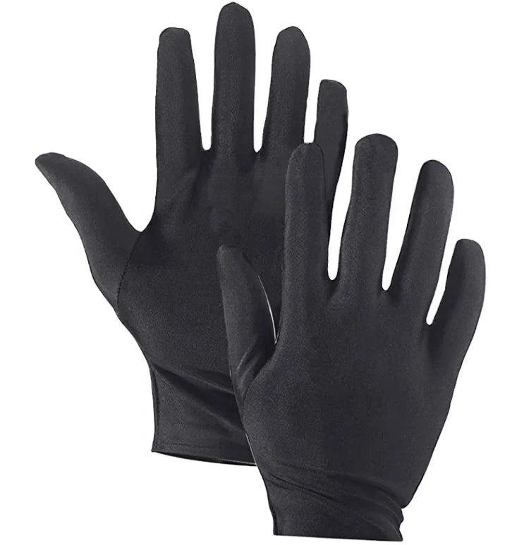 Lightweight Soft Breathable Eco-Friendly Black Cotton Stretchable Lining Working Gloves for Sports Daily Outdoor Use