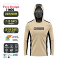 Custom logo Quick-Drying Breathable Fishing Shirts Long Sleeve Men's Shirts Upf 50 Uv protection Fishing Hoodie With Face Mask MegaBDM