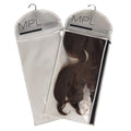 Hot Sale Custom logo Hair Extension Packaging Plastic and Fabric Bag with Hanger White Wig Storage Bag