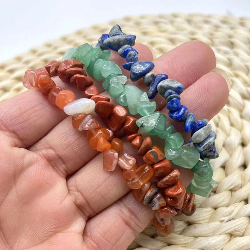 Huiying Wholesale Price Polished Gemstone Mixed Material Chips Bracelet Jewelry Beauty Gift