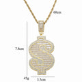 CN447 Brass Micro Pave CZ Symbol Pendants Men and Women Necklace Hip Hop