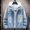 M-3XL Japanese Denim Jacket Men's Spring and Autumn Trend Handsome Retro Youth Student Casual Jacket
