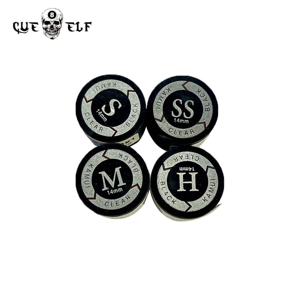 Cueelf Hotsale Kamui 14mm SS/S/M/H  Clear Billiard Pool Cue Tip Kamui Clear Tips 9Layers