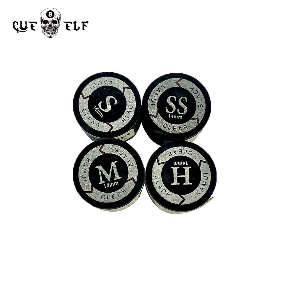 Cueelf Hotsale Kamui 14mm SS/S/M/H Clear Billiard Pool Cue Tip Kamui Clear Tips 9Layers