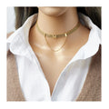 Mesh Chain Letter M Fashion Necklace Jewelry 18k Gold Plated Stainless Steel Chocker Necklace for Women