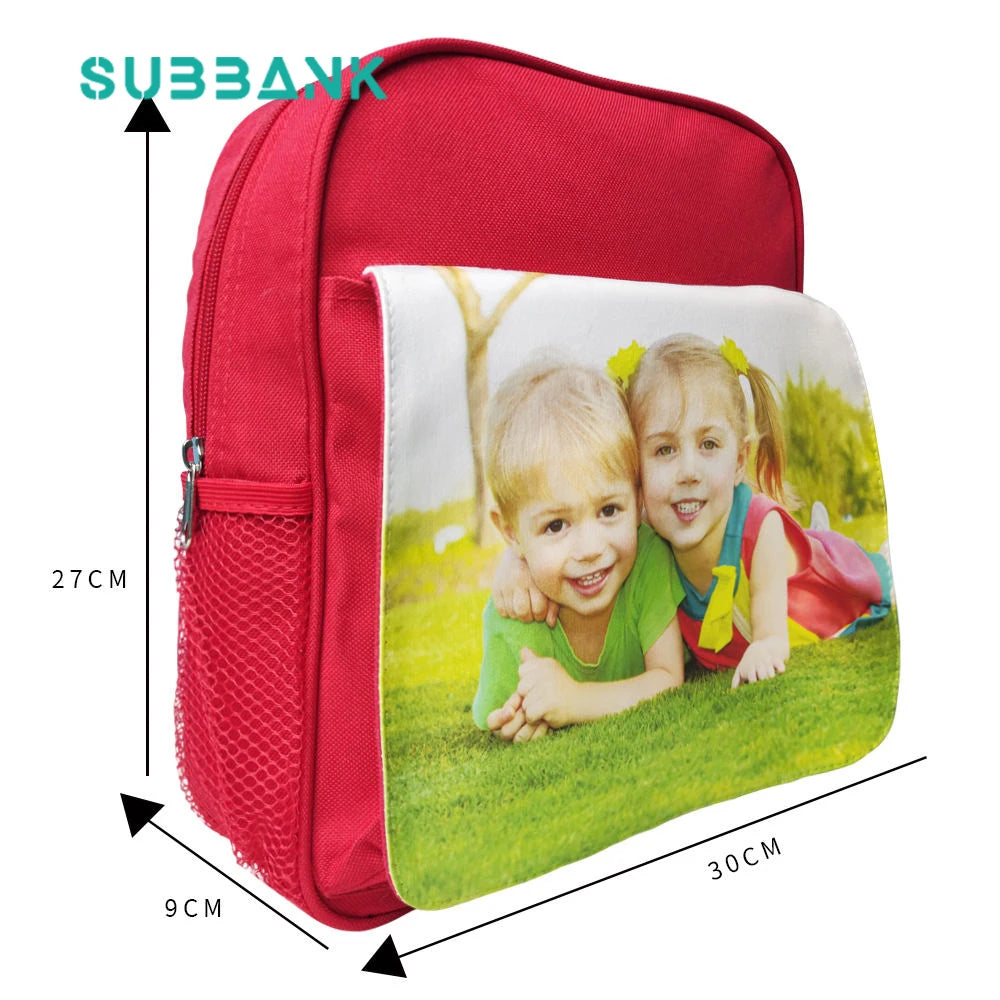 Subbank Wholesale Sublimation Blank Kids School Bag DIY Printing Photo Sublimation Bookbag Children Backpack Book Bags