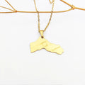 Kurdistan Necklace Joyas En Acero 316l Edelstahl 18k Gold Kett Map Necklace Joyas Acero Quirurgico En China Bisuteria Mujer
