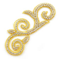 Wholesale Blingbling Gold Rhinestone Applique for DIY Belt