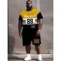 Wholesale Men's T-Shirt Sets - Lucky Number 88 with Classic Color Block Design - Low-Price Bulk Purchase