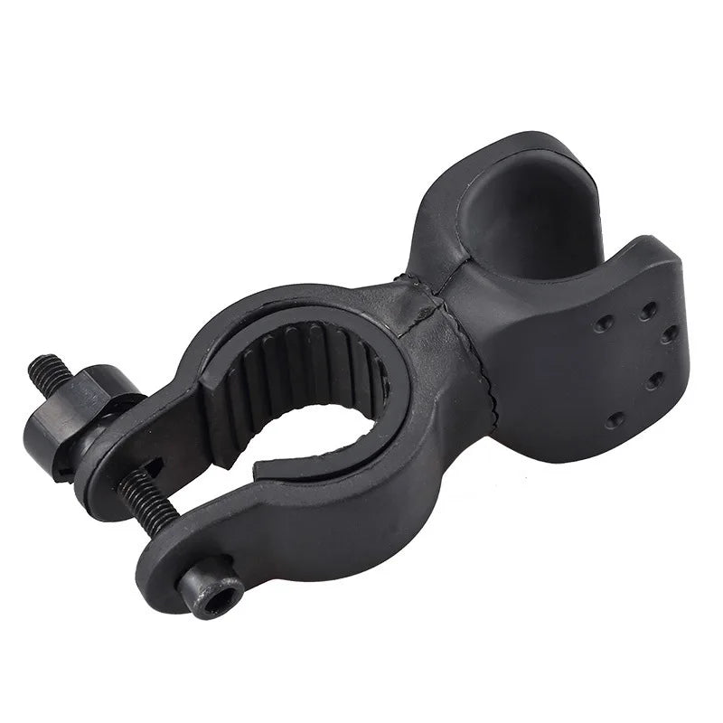 360 Degree Rotation Bicycle Light Bracket Outdoor Bike Front Light Lamp Torch Clip Mount for Flashlight