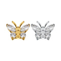 Right Grand ASTM F136 Titanium 16G Butterfly CZ Ear Tragus Helix Labret Top Ends for Piercing Studio