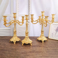 Nordic Vintage Metal Candle Holder Luxury Embossed Utensils Candelabra for Home & Hotel Restaurant Exquisite Christmas Decor