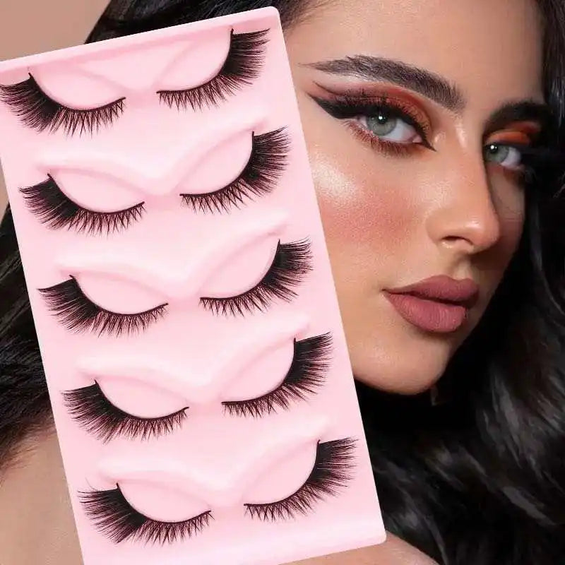 Private Label Full Strip Eyelashes False Eyelashes 2023 New Design Foxy Winged Cat Eye Lashes Angel Wing Faux 3d Mink Eyelashes