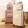 2pcs/SET 20/24 Inch Fashion ABS Trolley Case Girl Students Travel Spinner Password Luggage Woman Rolling Suitcase Cosmetic Bag