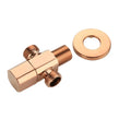Modern Rose Gold Bathroom Valve Uncoated Brass Bathroom Toilet Bidet Shower Shut off Valve with Easy Installation
