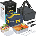 Portable Stainless Steel Lunch Box with Lid Plastic Container for Car Truck Home Office Set of Tools for Food Warmer for Bag Use