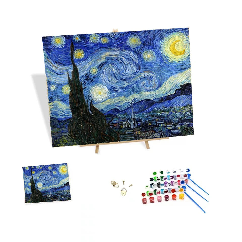 Painting by Numbers Diy Easy Oil Painting Canvas Kit Abstract Art Painting Art Hanging Picture Decor for Bedroom