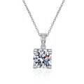 Jewelry Manufacturer's 0.5 1 2 Carat Wedding Jewelry 925 Sterling Silver VVS Diamond Moissanite Necklace for Women