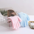 Custom Logo Premium Nylon Loofah Like Scrub Body Exfoliating Bath Gloves for Shower Dead Skin Cleaning