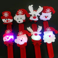 Factory Price LED Light Glow Christmas Ornaments Kids Gift Xmas Slap Circle Bracelet New Year Decoration Wrist Band Dazzling Toy
