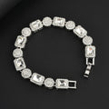 High Quality 10mm Sugar Bracelet Hot Hip Hop Rock Design with Gold Silver White Diamonds-Europe and United States