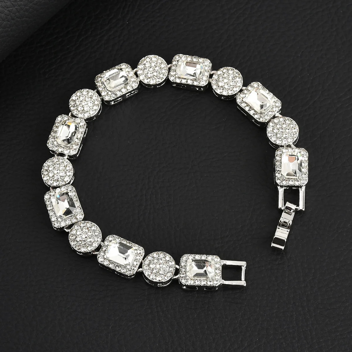 High Quality 10mm Sugar Bracelet Hot Hip Hop Rock Design with Gold Silver White Diamonds-Europe and United States