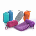 Sports Towel 100% Polyester Fiber Cold Feeling Towel Silicone Sleeve Compressed Cooling Sweat Absorption Quick Drying Cold Towel