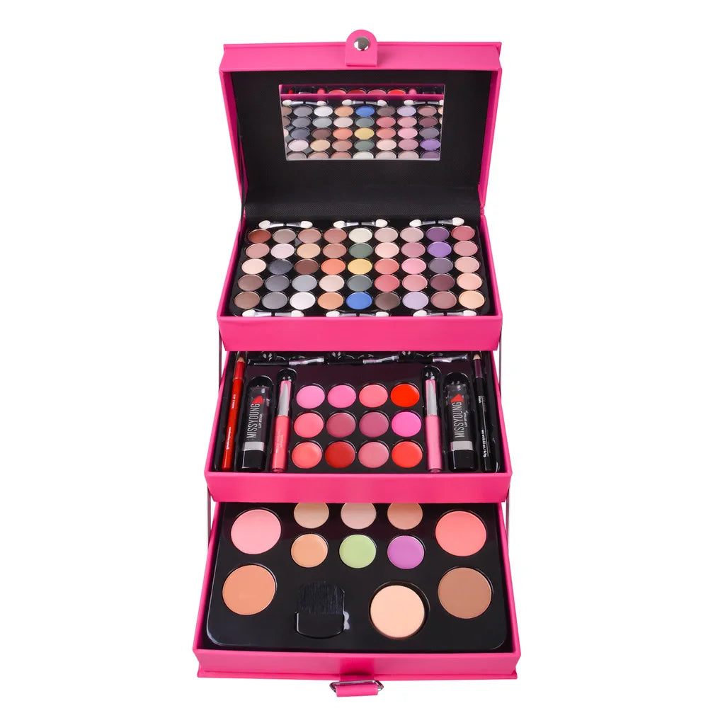 1205A Professional Cosmetics Full Set All-In-One Complete Vanity Makeup Kits for Girls Christmas Gift Complete Makeup Box Set