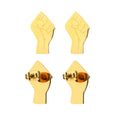 Stainless Steel Black Lives Matter Fist Charm Stud Gold Plated Earring Earrings Jewelry Accessories