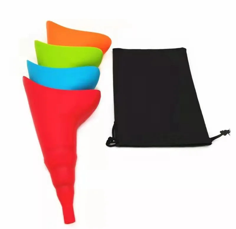 Hot Sale Portable Soft Silicone Female Standing Urine Device Pee Woman Stand up Piss Camping Toilet Urinal