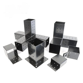Heavy Duty Steel 4x4 Elevated Platform Wood Stand Bracket Strengthen Waterproof Extension Pergola Bracket
