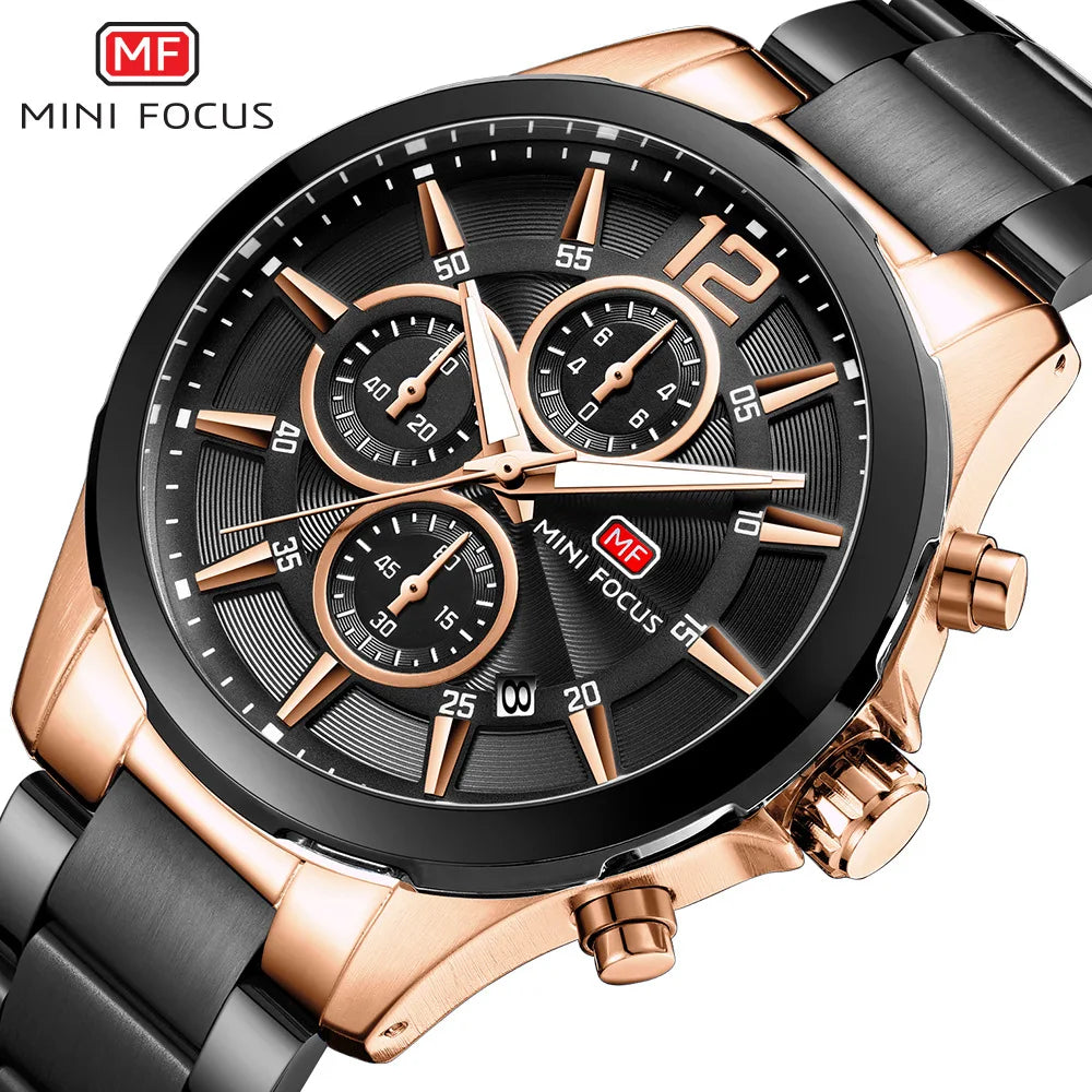 MINI FOCUS Mens Watches 2020 New Fashion Sport Watches for Man Top Clock Luxury Waterproof Quartz Multi Function Calendar Clock
