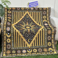 Recycled Cotton Boho Rug Jacquard Woven Custom Tapestry Woven Beach Blanket Picnic Rug