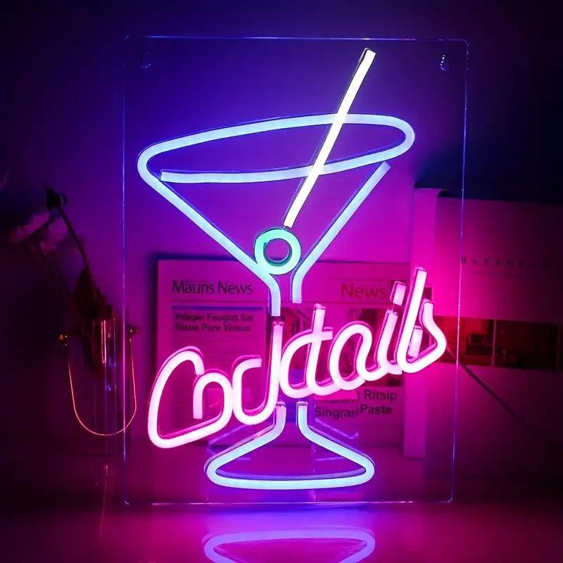 Cheap Price Drop Shipping Custom Neon Lights Codtails Neon Sign for Home / Wedding / Party Decorations